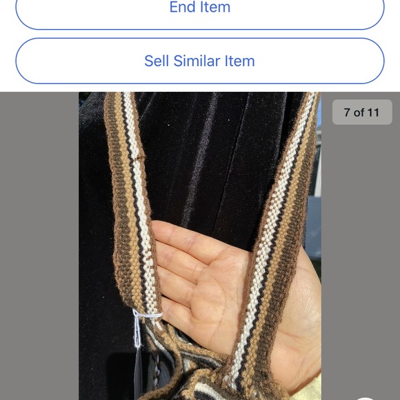 Mini Wayuu Tribe bag brown cream tones crossbody - Picture 6 of 10